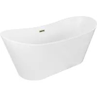 Mexen Montana vrijstaande badkuip 170 x 80 , wit, goud overloop - 52011708000-50