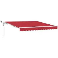 vidaXL Uitschuifbare luifel Rood 300 x 250 cm Polyester