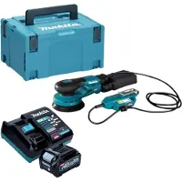 Makita BO 001 CGD101 Accuschuurmachine 40 V max. 125 mm 5,0 mm slag Borstelloos + 1x accu 2,5 Ah + lader + Makpac