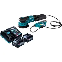 Makita BO 001 CGD201 Accuschuurmachine 40 V max. 125 mm 5,0 mm slag Borstelloos + 2x accu 2,5 Ah + lader