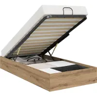 vidaXL Ottoman Bedframe Artisan Eik 90 x 200 cm Geconstrueerd hout