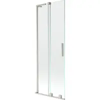Mexen Velar L 2-delige verschuifbare badwandscherm 70 x 150 , transparant, geborsteld nikkel - 896-070-003-01-97