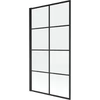 Mexen Alex badwand 1-vleugel 70 x 140 , zwart rooster fix - 893-070-000-70-77