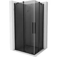 Mexen Velar Duo douchecabine schuifbaar 90 x 80 , grafiet, zwart - 871-090-080-42-70
