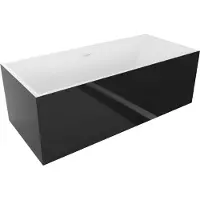 Mexen Vigo vrijstaande badkuip 178,5 x 80 , wit/zwart, witte overloop - 51251788075-20