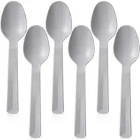 Orion Tafellepels Plastic Grijs 6 stuks - Eetlepels - Tafelbestek - Bestek - Lepels
