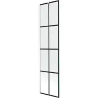Mexen Next badwand scherm 1-delig 50 x 150 , zwart raster, wit - 895-050-000-00-77-20