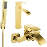 Mexen Libra R77 badkuipkraan set, goud - 745113R77-50