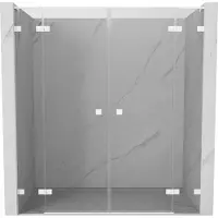 Mexen Lunar L Duo draaideur douche 170 , transparant, wit - 834DL-170-000-20-00