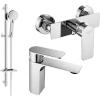 Mexen Alexa DQ40 douche set, chroom - 71204DQ40-00