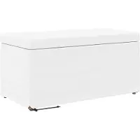vidaXL Kruk Wit 81 x 41 x 40 cm Kunstleer en Geengineerd Hout