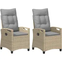 vidaXL Tuinstoel 2 pcs Beige en Lichtgrijs 56 x 60 x 112 cm