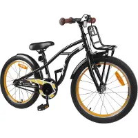 vidaXL - Kinderfiets - 22 - Inch - voor - 7-12 - jaar - oud - Zwart
