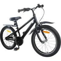 vidaXL Kinderfiets 22 Inch voor 7-12 jaar oud Zwart