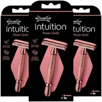 Wilkinson 3x Intuition Rose Gold Scheersysteem + Navulmesjes 10 Stuks