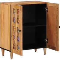vidaXL Dressoir 60 x 33 x 75 cm Massief Mango Hout Naturel
