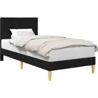 vidaXL Bedframe met hoofdeinde Zwart 100 x 200 cm Stof