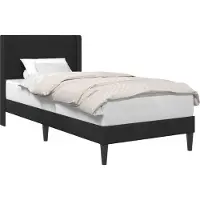 vidaXL Bedframe met hoofdeinde Zwart 100 x 200 cm Fluweel