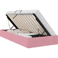 vidaXL Ottoman Bedframe met opslag Roze 90 x 190 cm Fluweel