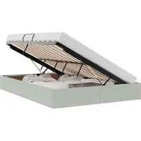 vidaXL Ottoman Bedframe met opslag Lichtgrijs 140 x 190 cm Fluweel