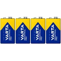 Varta 4x Batterij R9V, R-9, 6LR61, 9V, alkaline, Industrial Pro
