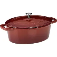 kela Braadpan Calido Met Deksel Ovaal Rood 29 x 23 cm