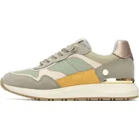 Xti Dames Trainers 145202 groen (39), Plat, Veters, Casual 14520202-KAKI