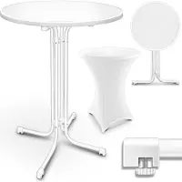 Tillvex Gastro statafel, inklapbaar, diameter 60 cm, met hoes, bistrotafel, klaar gemonteerd, klaptafel, rond, weerbestendige feesttafel, tuintafel, binnen en buiten