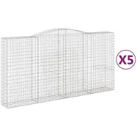vidaXL Schanskorven 5 st gewelfd 400x50x200/220 cm ijzer