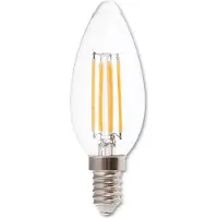 V-TAC VT-1986-N E14 Transparante LED Bol - Helder - Kaars - IP20 - 4W - 400 Lumen - 3000K