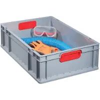 Allit transport stapelbak gesloten handgreep rood 600 x 400 x 120...