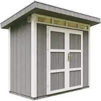 Timbela M901A-CAVERN STEEL - LP SmartSide Tuinhuis op houtbasis - 3 m² - L161xL293xH239 cm - met vloer en verf