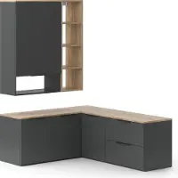 Vicco Wido Wandmeubel – 5 delen Antraciet