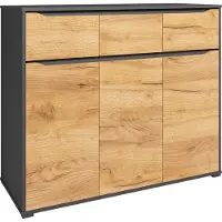 Vicco Ruben Dressoir – 48 x 101.6 cm met laden Krachtige eik goud