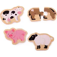 Bigjigs Tweedelige Puzzels (Boerderij)