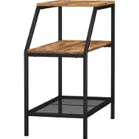 Vicco Fyrk Salontafel – 30 x 60 cm met 2 open vakken Eiken rustiek
