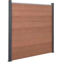 vidaXL Schuttingpaneelset 353x186 cm HKC bruin