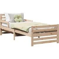 vidaXL Bedframe met hoofdeinde Bruin 80 x 200 cm Bewerkt hout