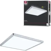 Paulmann LED-paneel Atria Shine, chroom / zilver, Woon-/ Eetkamer, Kunststof, Modern, LED plafondlamp
