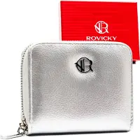 Rovicky Dames Portemonnee - Klein & Elegant - Zilver - Eco Leer - Cadeauverpakking