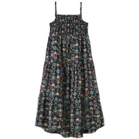 Name it KIDS maxi jurk donkerblauw Meisjes Polyester Vierkante hals All over print - maat 122