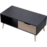 Happy Garden FREJA zwarte salontafel in scandinavische stijl met lade