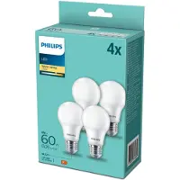 Philips Led Lamp E27 60w 2700k 4 Units Gloeilamp