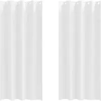 vidaXL Blackout Gordijnen met Ringen 2 st Zuiver Wit 260 x 140 cm