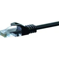 Danicom CAT5e netwerkkabel, U/UTP, 15 meter, zwart, 100% koper
