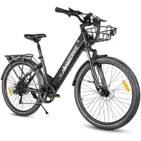 Samebike RSA01Pro-T 26'' Elektrische Fiets – 36V 15Ah, 90km Bereik, 250W Motor, 7-Speed Shimano, Dubbel Geveerd – Zwart