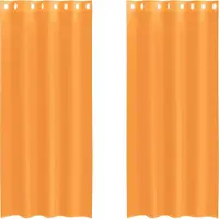 vidaXL Gordijnen voile met doorvoertules 2 st 140x245 cm oranje