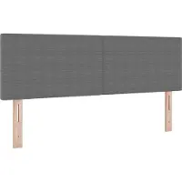 vidaXL LED Hoofdbord met hoofdeinde Lichtgrijs 144 cm Corduroy stof