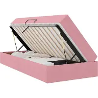 vidaXL Opbergbed met matras met opslag Roze 90 x 190 cm Fluweel