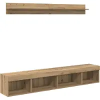 vidaXL Tv Wandkast Set 5 st Artisan Eiken Bewerkt hout